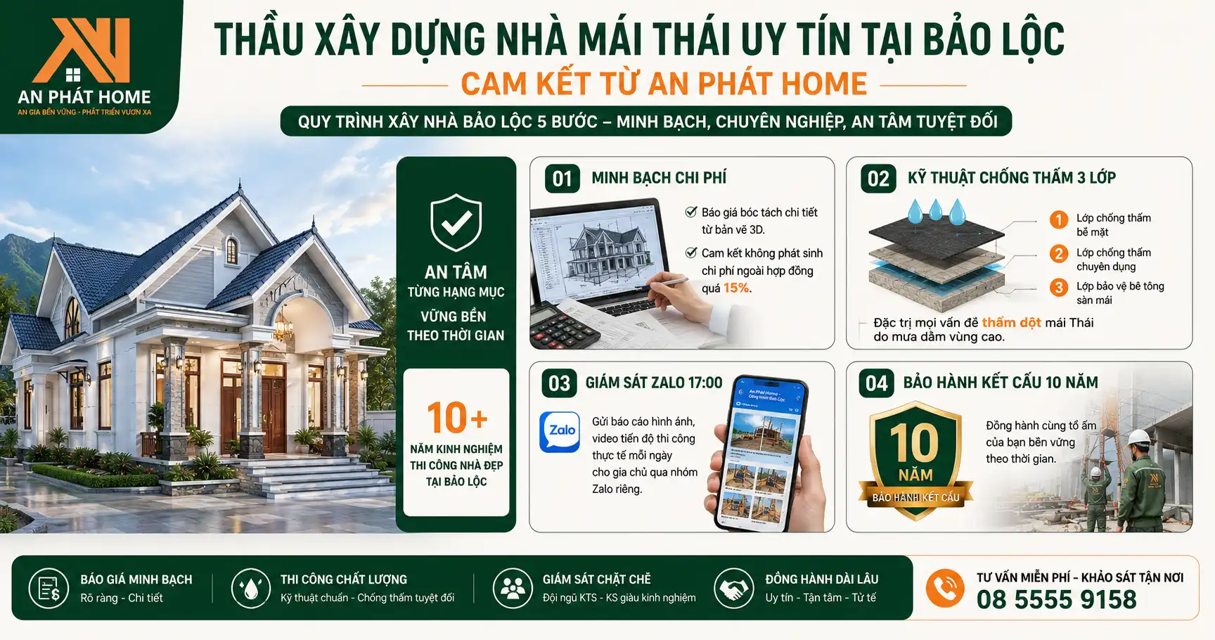 An Phát Home - Thầu xây dựng nhà mái Thái uy tín hàng đầu tại Bảo Lộc
