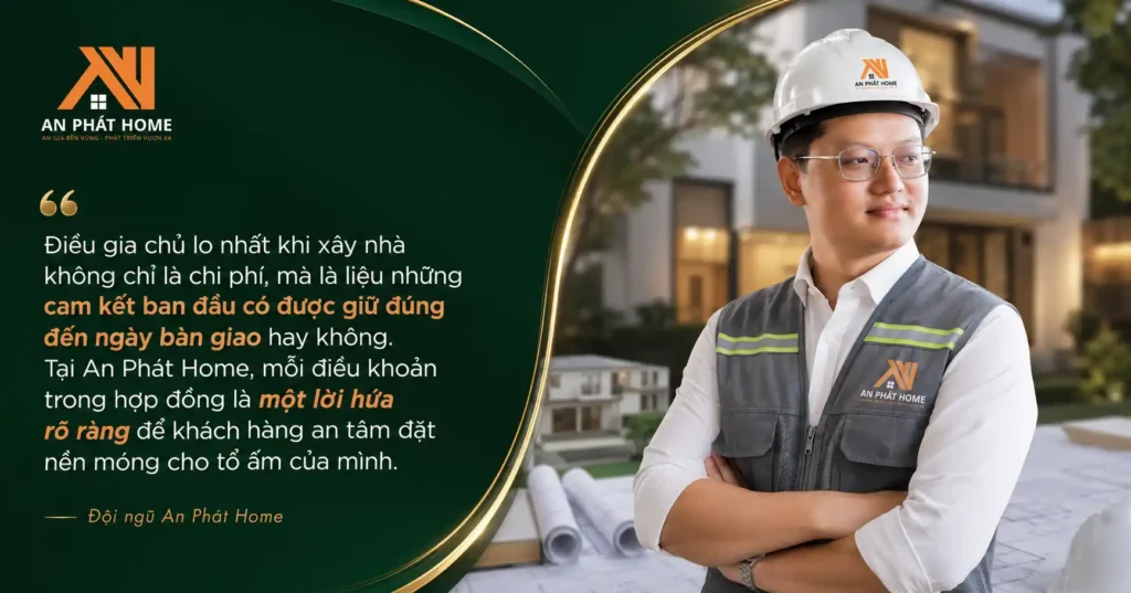An Phát Home hiểu rằng khách hàng luôn lắng rất nhiều trước khi quyết định chọn nhà thầu xây dựng