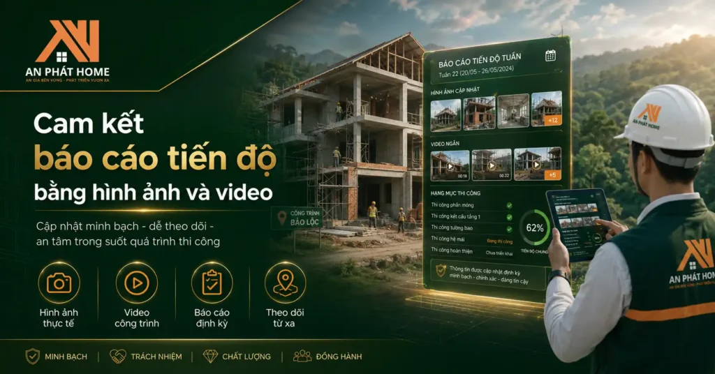 An Phát Home luôn cập nhật tiến độ thi công rõ ràng cho khách hàng