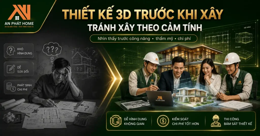 An Phát Home luôn có thiết kế 3D rõ ràng, điều này thợ lẻ không thể có