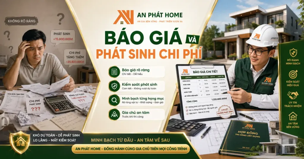 Báo giá chi phí của An Phát Home luôn rõ ràng, chính xác hơn thợ lẻ