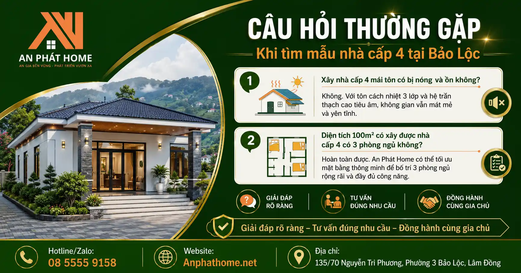 Các câu hỏi mà khách hàng của An Phát Home thường quan tâm khi tìm mẫu nhà cấp 4 đẹp