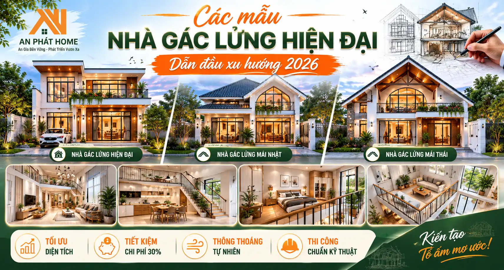 Các mẫu nhà gác lửng hiện đại được ưu chuộng tại Bảo Lộc hiện nay
