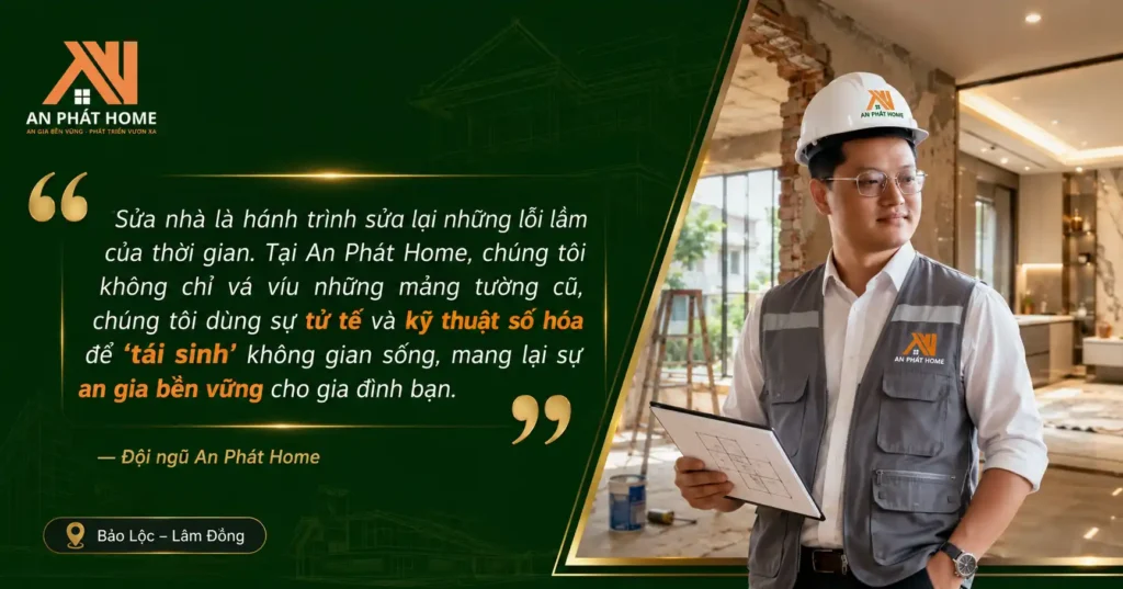 Đội ngũ An Phát Home luôn cố gắng để giúp chủ nhà phục hồi và làm đẹp căn nhà tốt nhất