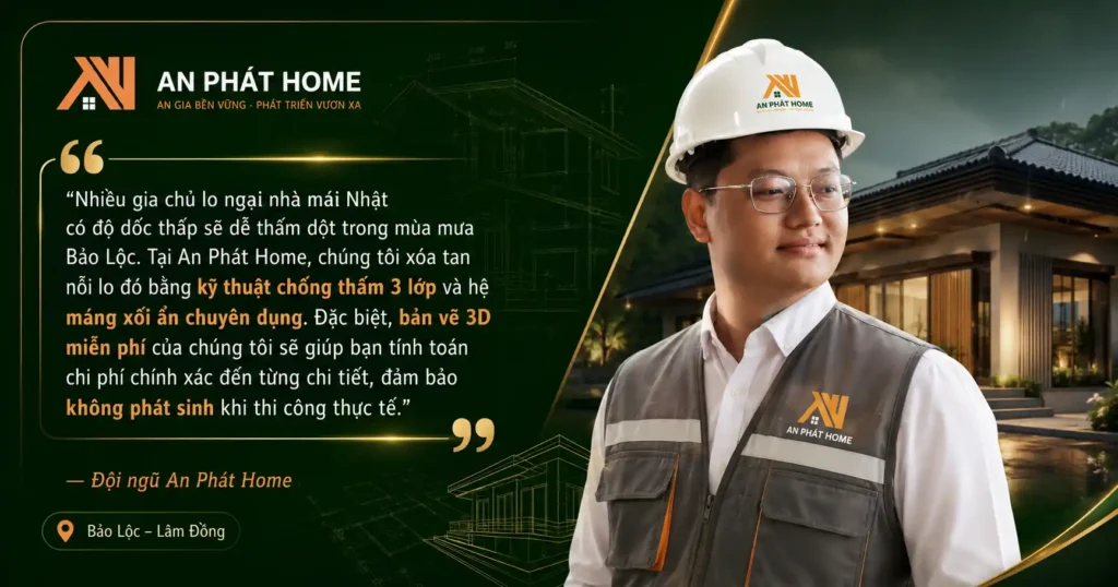 Đội ngũ An Phát Home nhắn luôn hiểu và áp dụng kỹ thuật xây nhà mái Nhật hiện đại thật tốt