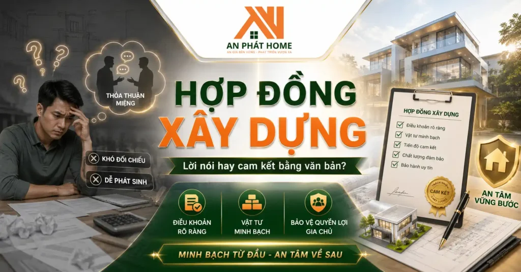 Hợp đồng xây dựng của An Phát Home luôn rõ ràng hơn so với thợ lẻ