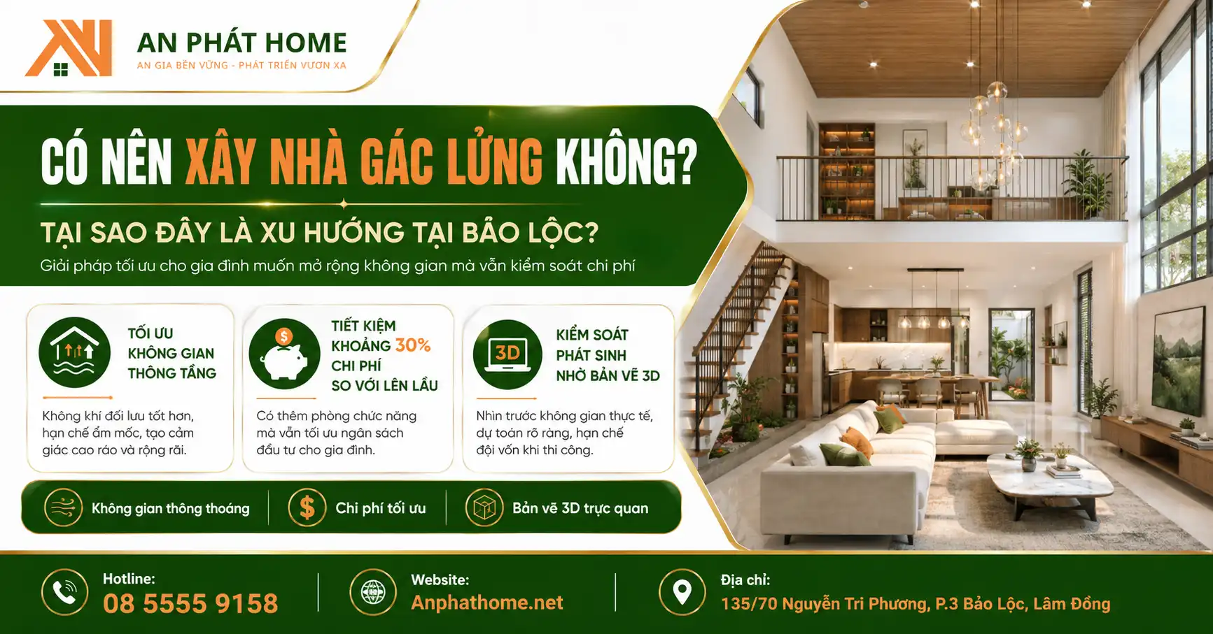 Lý do bạn nên làm nhà gác lửng tại Bảo Lộc không thể bỏ qua