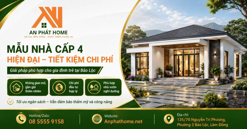 Mẫu nhà cấp 4 hiện đại giúp tiết kiệm chi phí xây dựng cho khách hàng