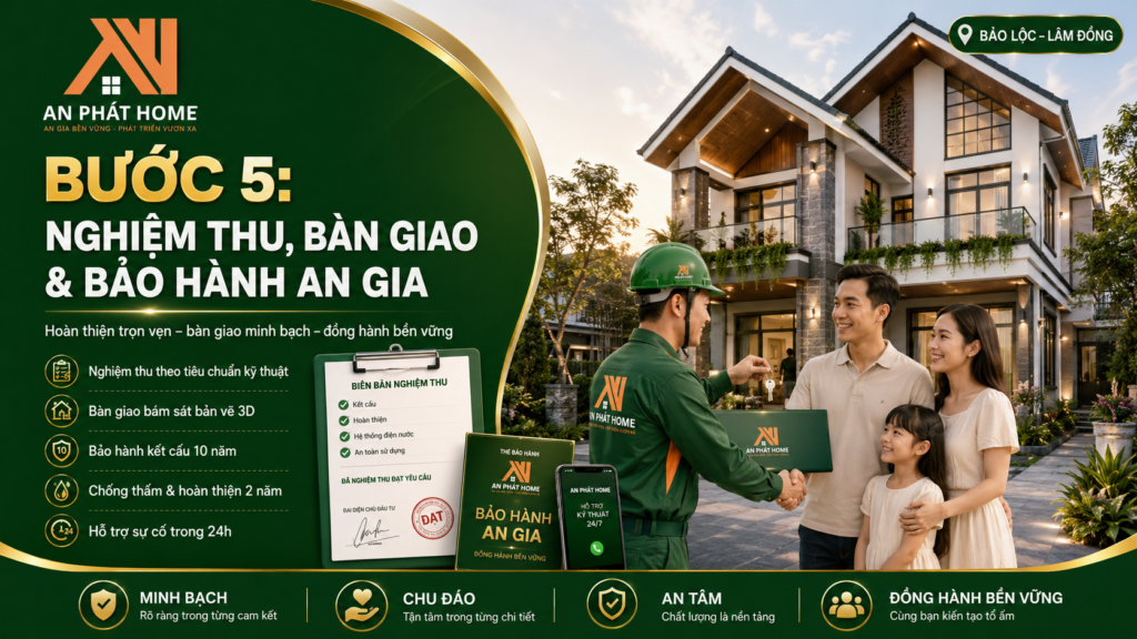 Nghiệm thu, bàn giao nhà sau xây dựng trọn gói cho khách hàng