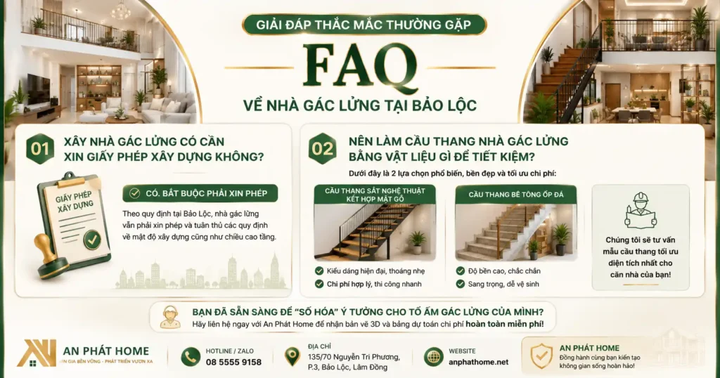 Những vấn đề mà khách hàng An Phát Home thường gặp khi tham khảo các mẫu nhà gác lửng