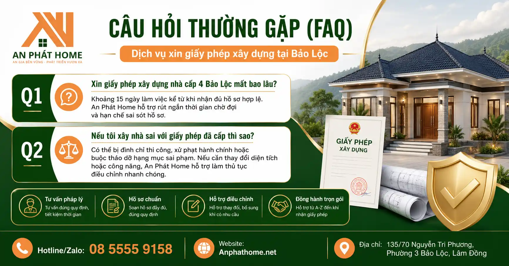 Những vấn đề thường gặp của khách hàng khi tìm đến dịch vụ xin giấy phép xây dựng tại An Phát Home