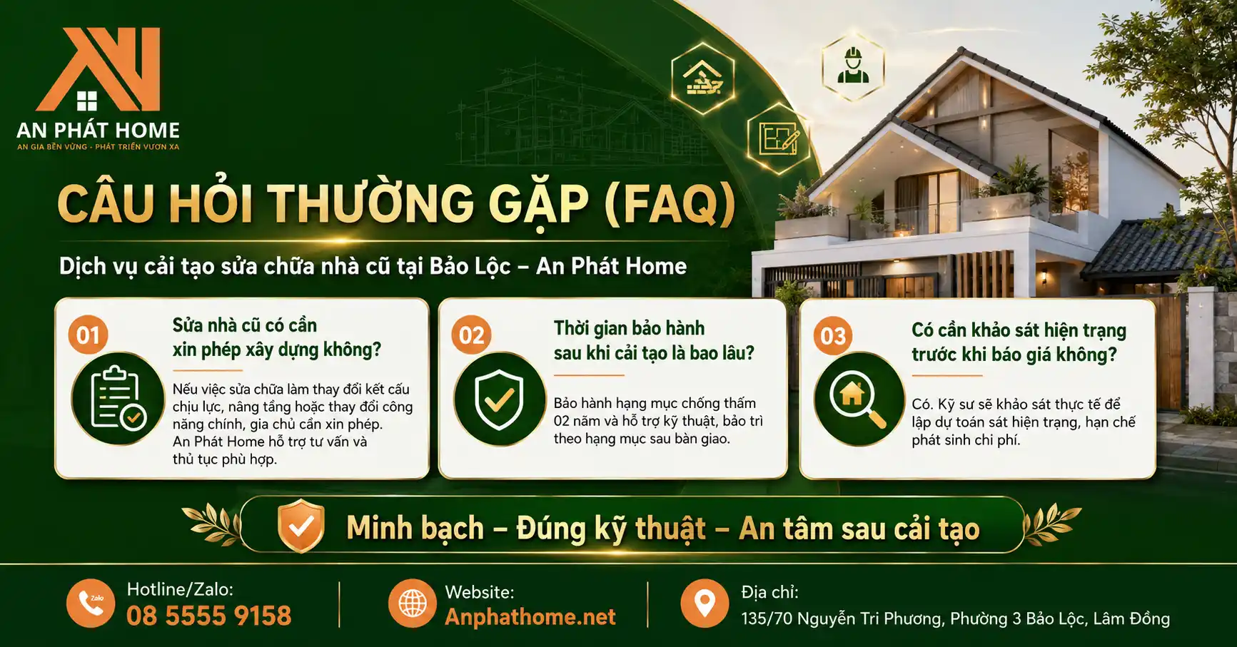 Những vấn đề thường gặp khi khách hàng sửa chữa nhà cũ tại An Phát Home