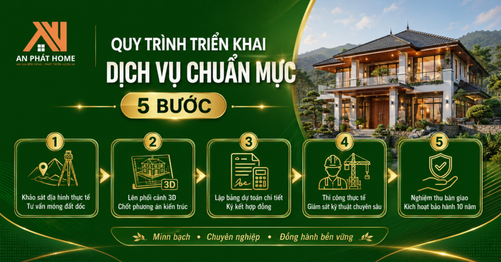 Quy trình 5 bước trong dịch vụ xây dựng của An Phát Home