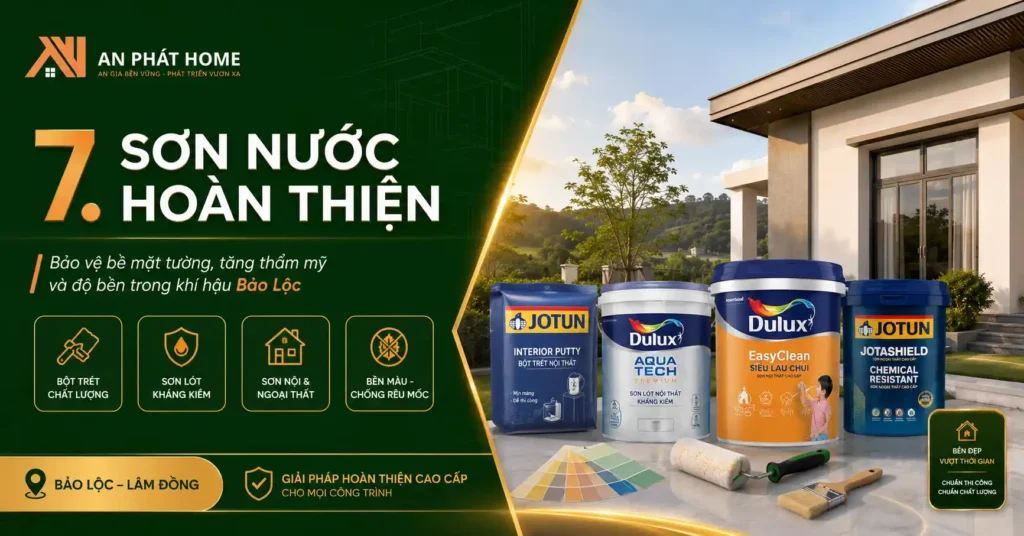 Sơn hoàn hiện được An Phát Home lựa chọn những loại sơn tốt nhất để thi công