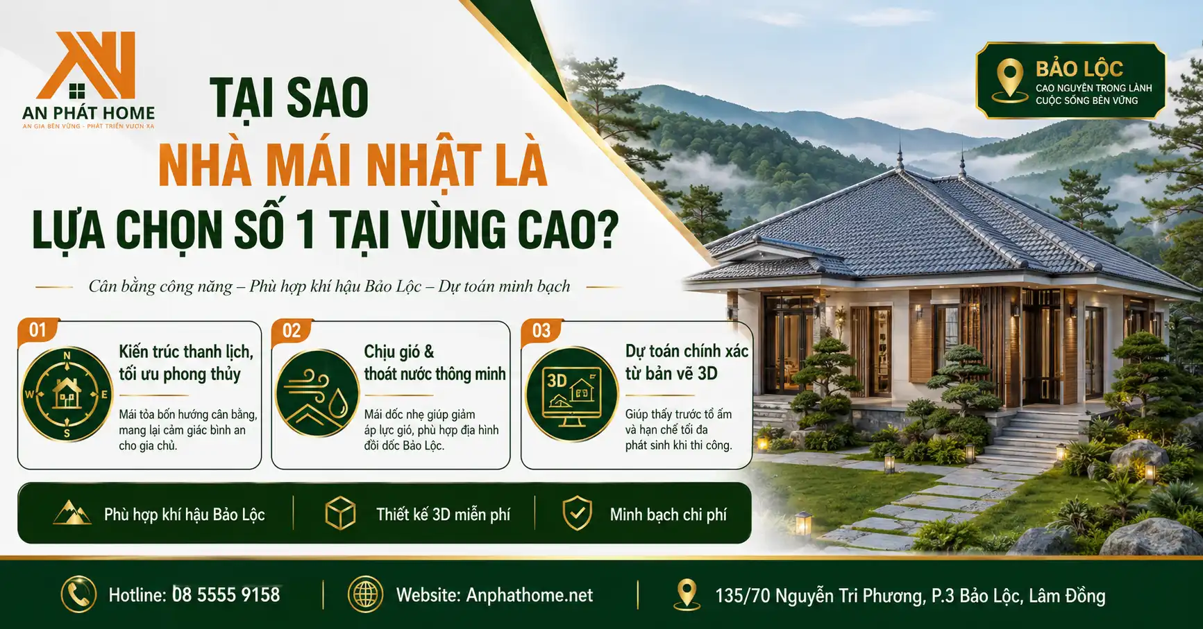 Những lý do nên lựa chọn nhà mái Nhật tại Bảo Lộc