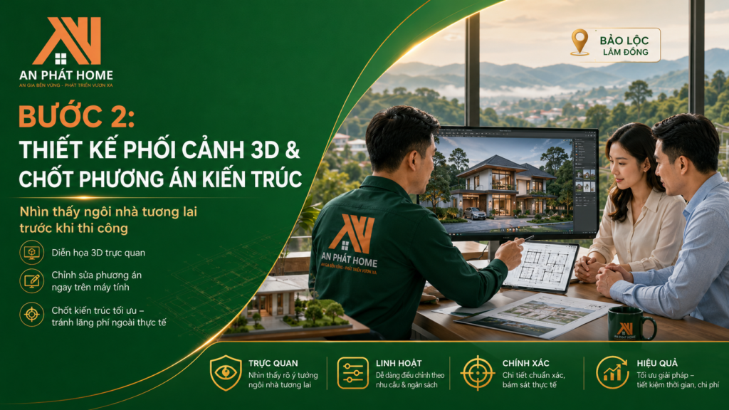 Thiết kế phối cảnh 3D giúp bạn dễ dàng hình dung được căn nhà sau khi hoàn thành sẽ như thế nào