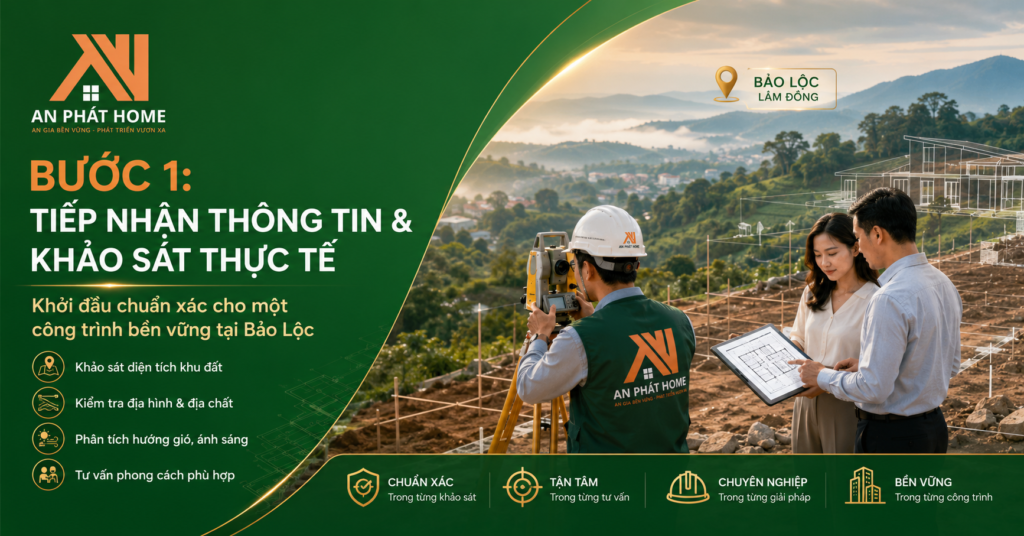 Tiếp nhận thông tin của khách hàng và tới khảo sát giúp An Phát Home hiểu rõ nhu cầu khách hàng và chính xác trong dữ liệu dự toán