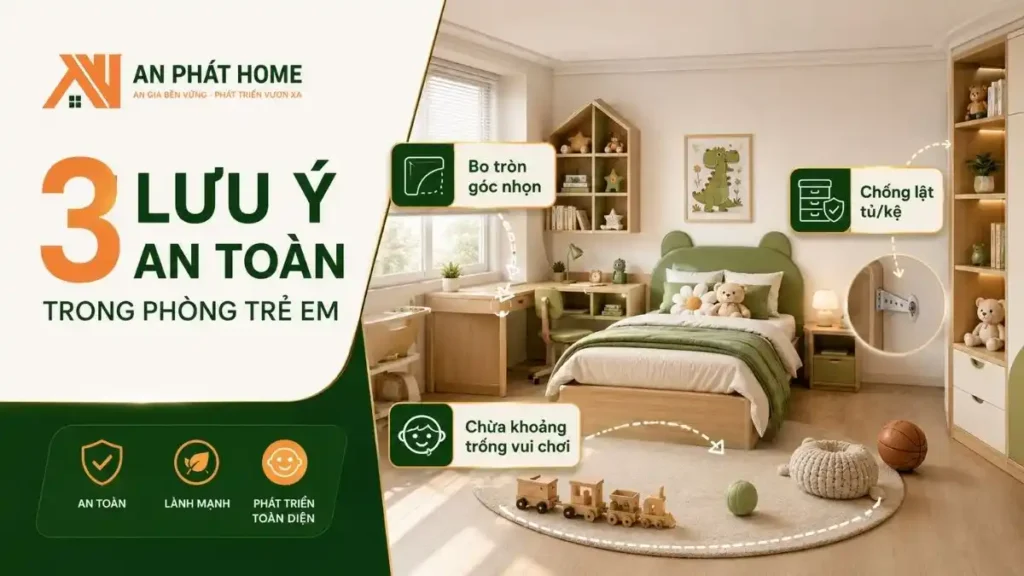 3 Lưu ý quan trọng khi thiết kế phòng trẻ em