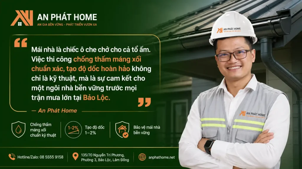 An Phát Home luôn cố gắng thật kỹ để chống thấm máng xối chuẩn xác nhất