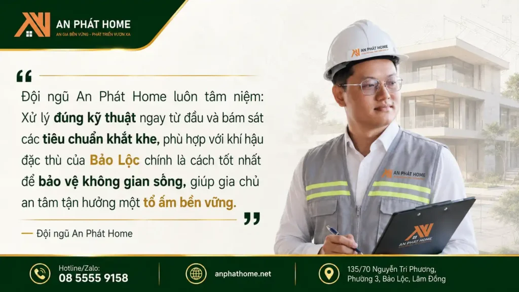 Đội ngũ An Phát Home luôn đảm bảo mọi công trình đều được áp dụng chống thấm đúng tiêu chuẩn