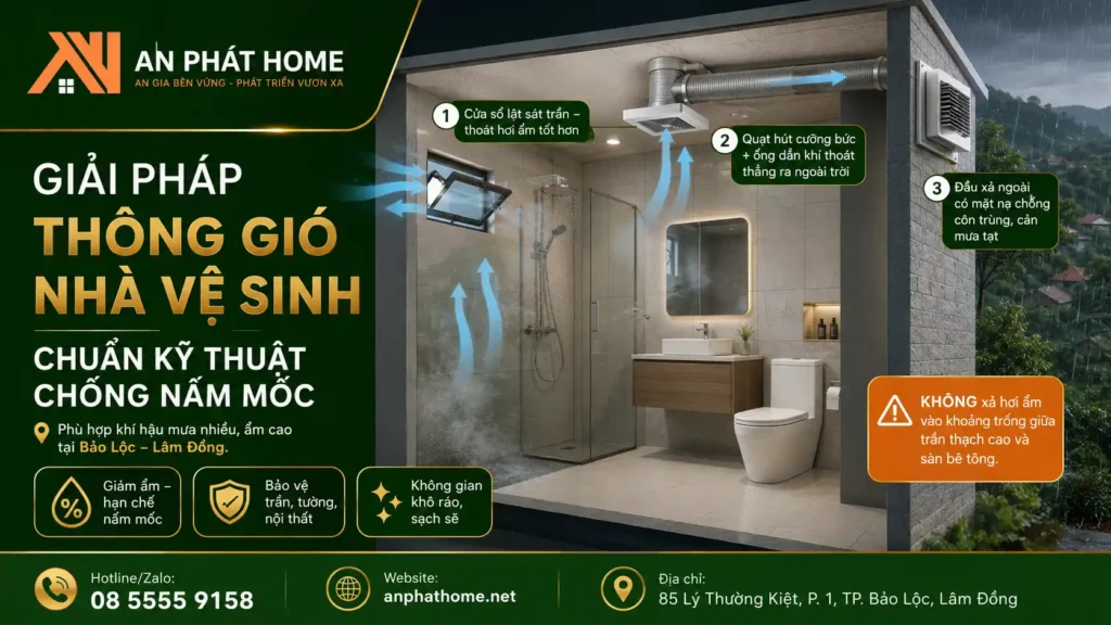Giải pháp thông gió nhà vệ sinh đang được ưu chuộng