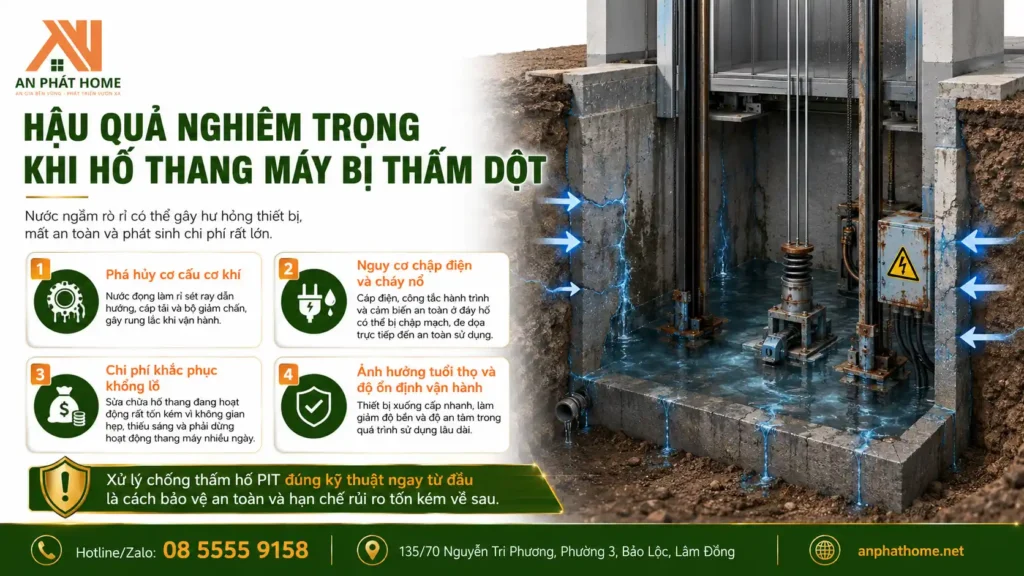 Hậu quả khi bạn để hố Pit bị thấm sẽ rất nghiêm trọng