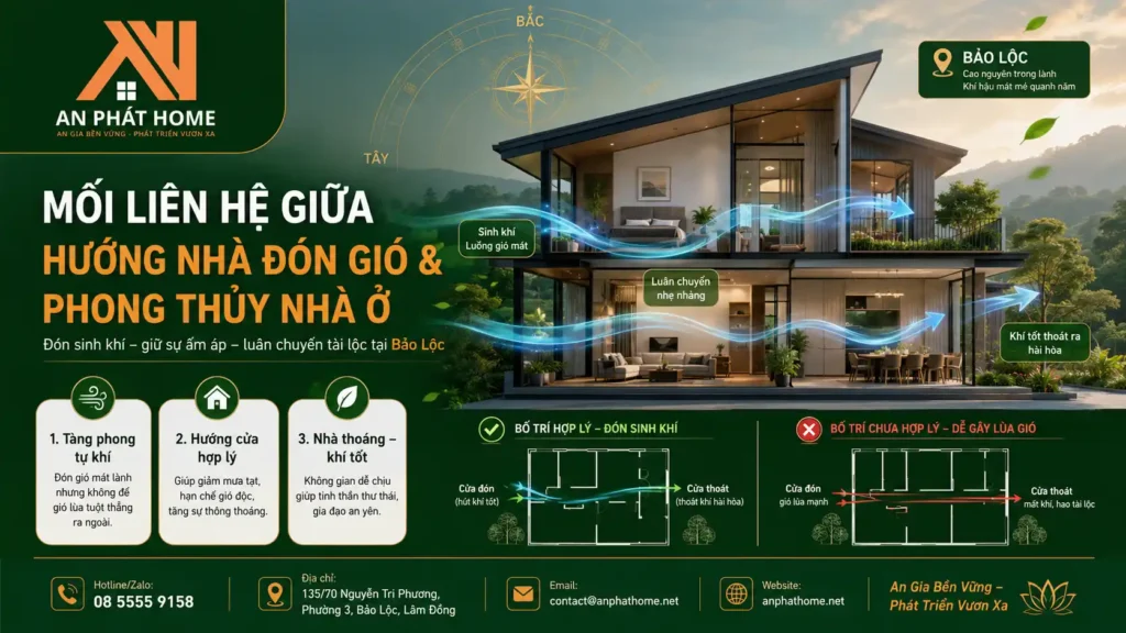 Hướng gió của nhà bạn luôn có mối liên hệ quan trọng đến phong thủy