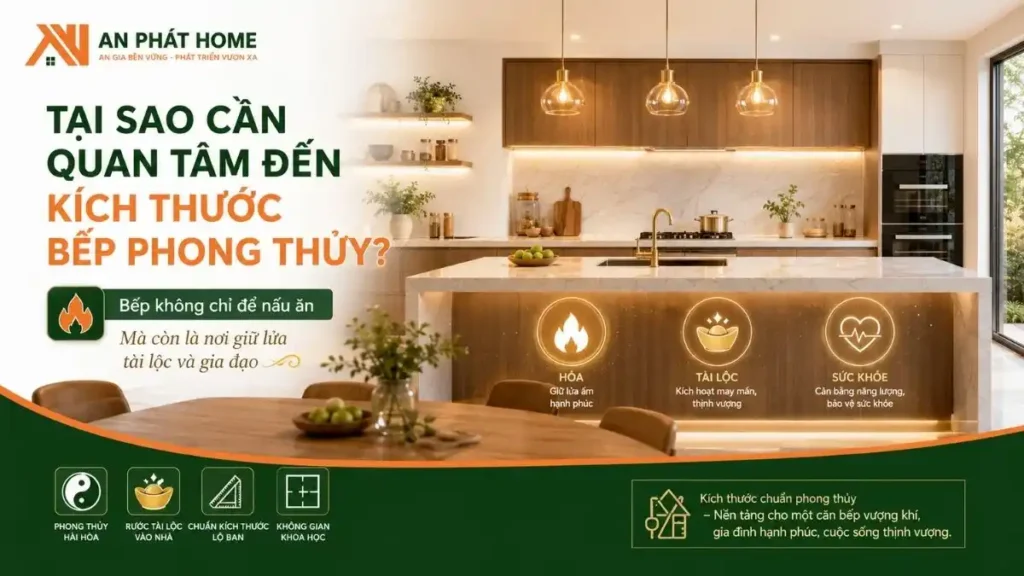 Lý do kích thước bếp phong thủy lại vô cùng quan trọng