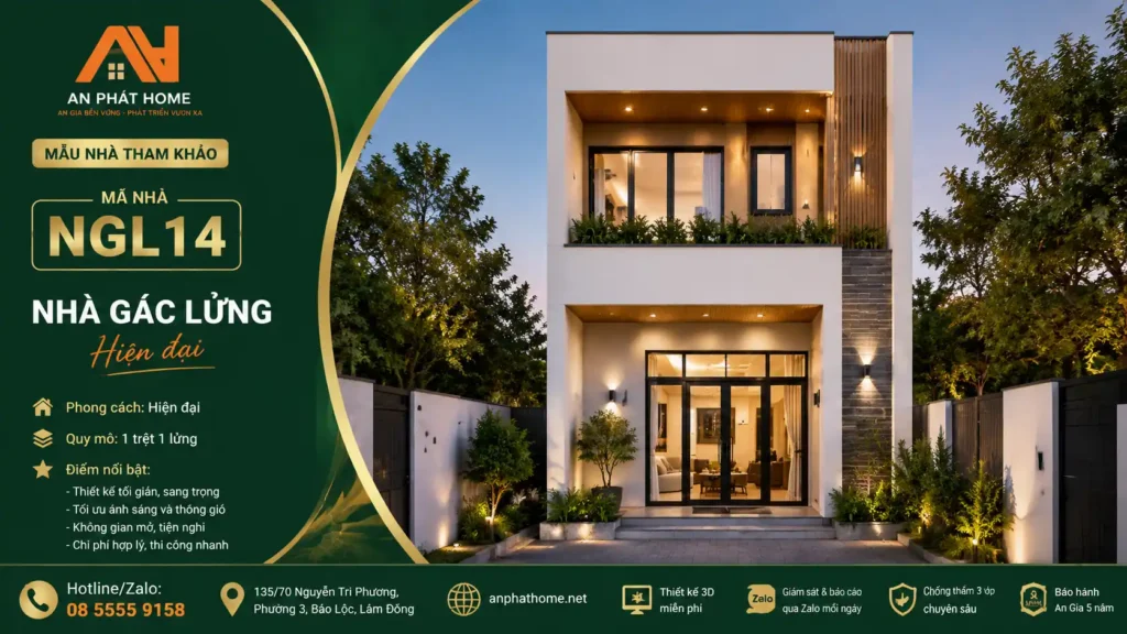 Mẫu nhà gác lửng MGL14