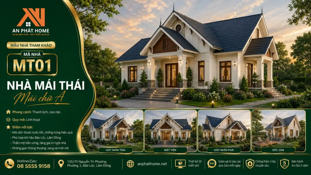 Mẫu nhà mái Thái MT01