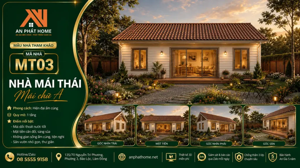 Mẫu nhà mái Thái MT03