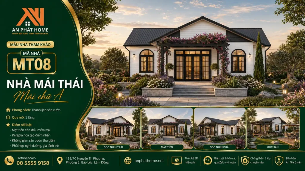 Mẫu nhà mái Thái MT08