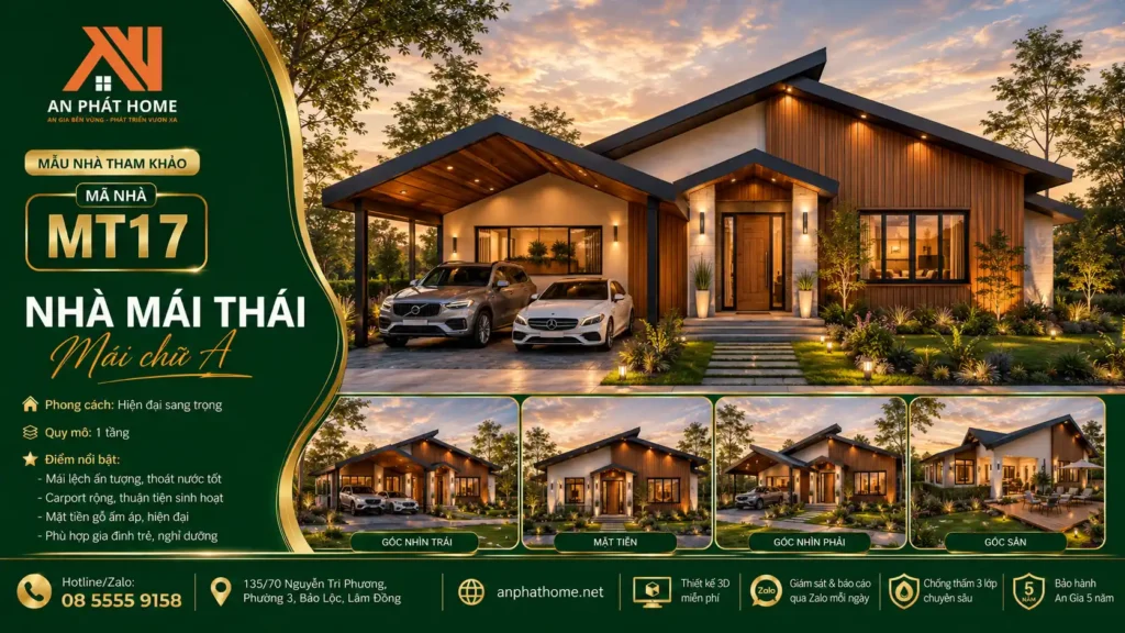 Mẫu nhà mái Thái MT17