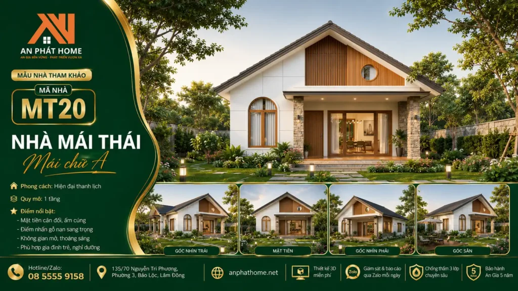 Mẫu nhà mái Thái MT20