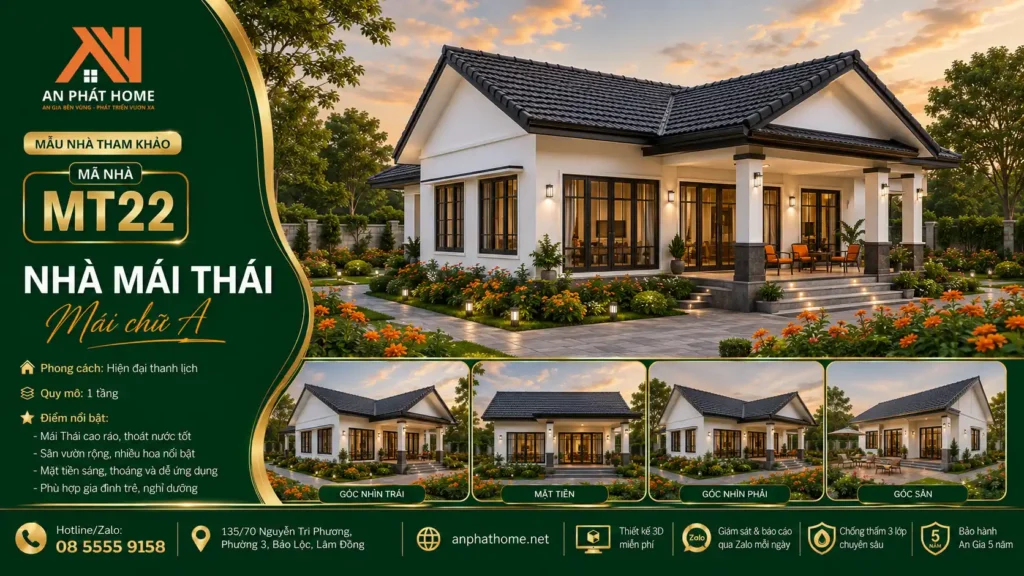 Mẫu nhà mái Thái MT22