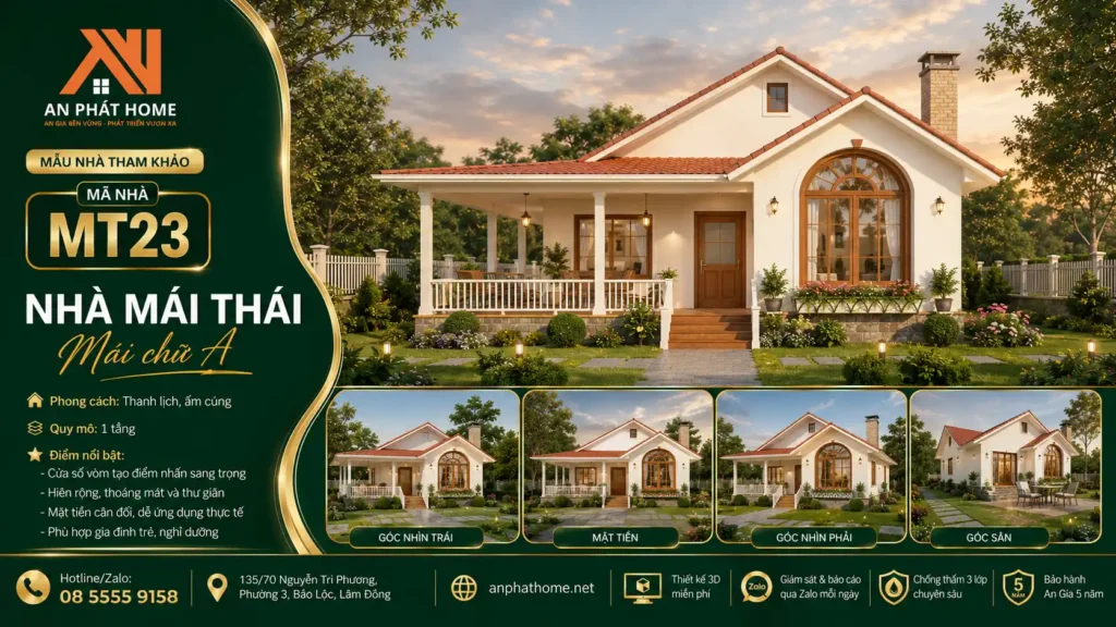 Mẫu nhà mái Thái MT23