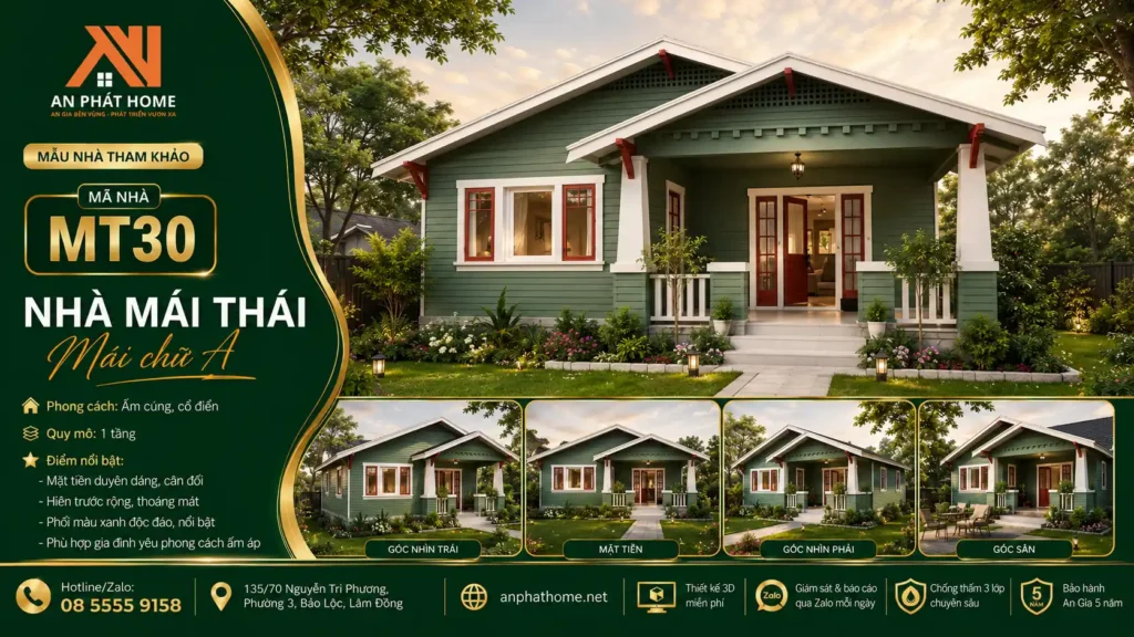 Mẫu nhà mái Thái MT30