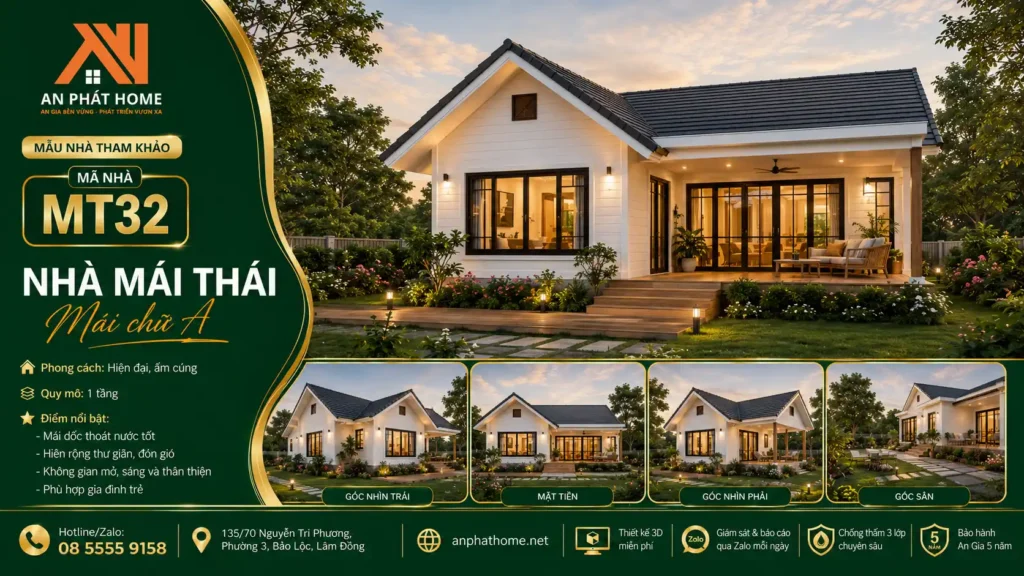 Mẫu nhà mái Thái MT32