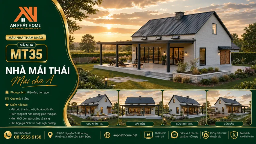 Mẫu nhà mái Thái MT35