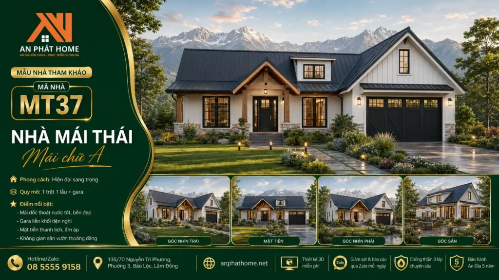 Mẫu nhà mái Thái MT37