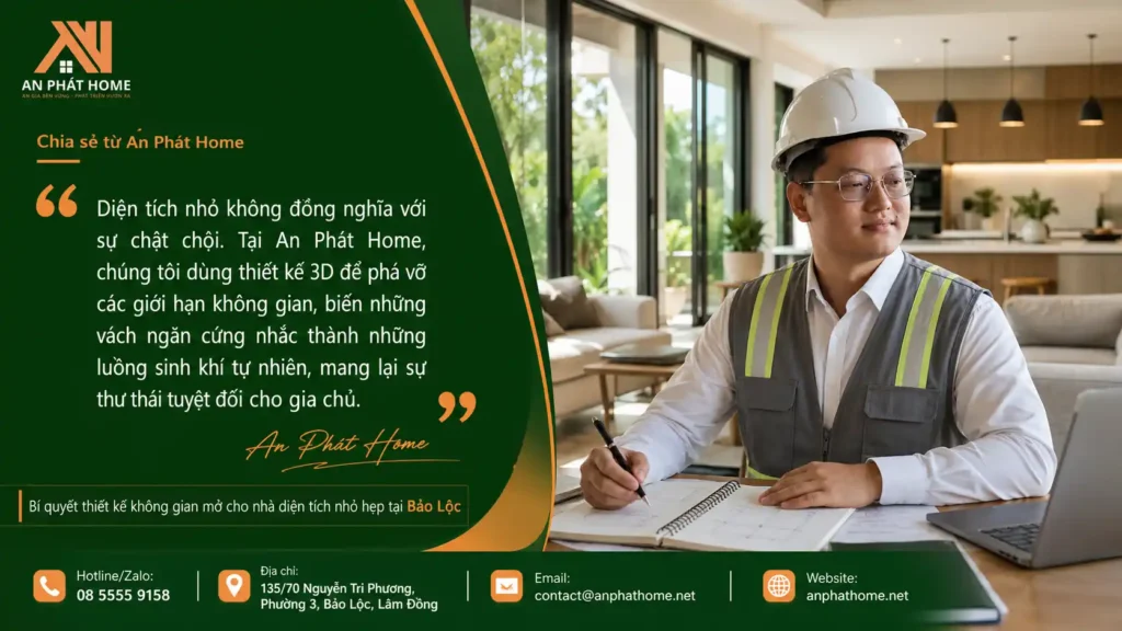 Nhà nhỏ nhưng không chật chội đó là phương châm thiết kế của đội ngũ An Phát Home