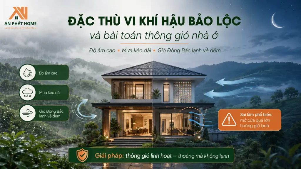 Những đặc điểm của Bảo Lộc ảnh hưởng đến việc thông gió tự nhiên trong nhà
