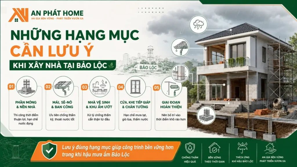 Những hạng mục bạn cần lưu ý để chọn đúng mùa xây nhà