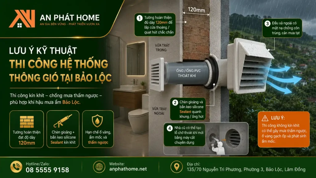 Những lưu ý quan trọng khi thông gió nhà vệ sinh và nhà bếp