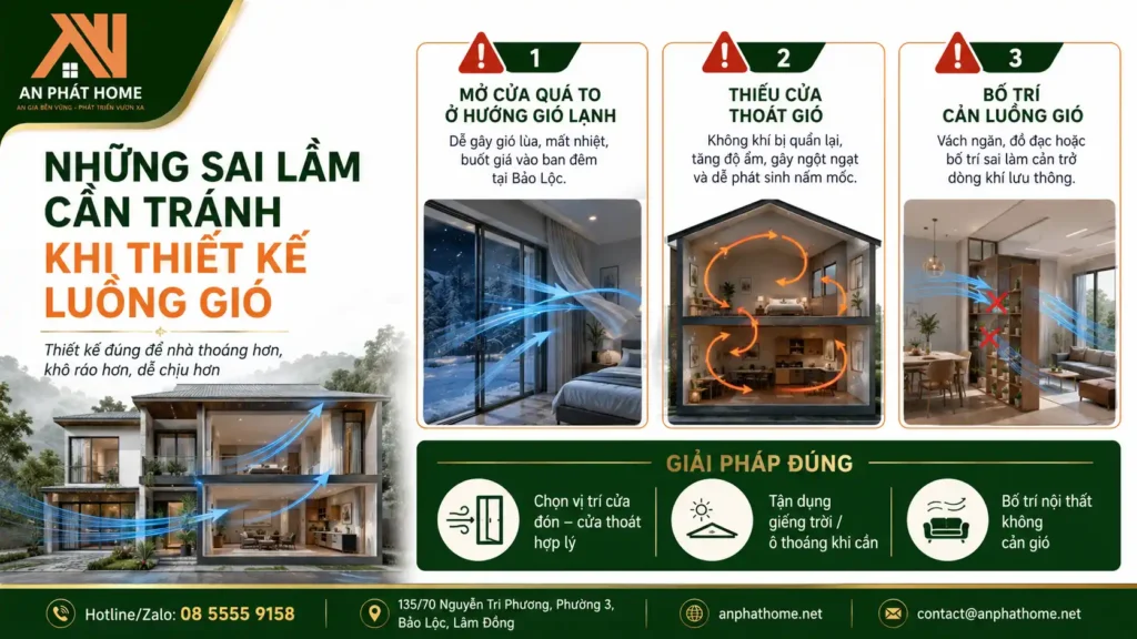 Những sai lầm cần chú ý khi bạn sử dụng biện pháp thông gió tự nhiên