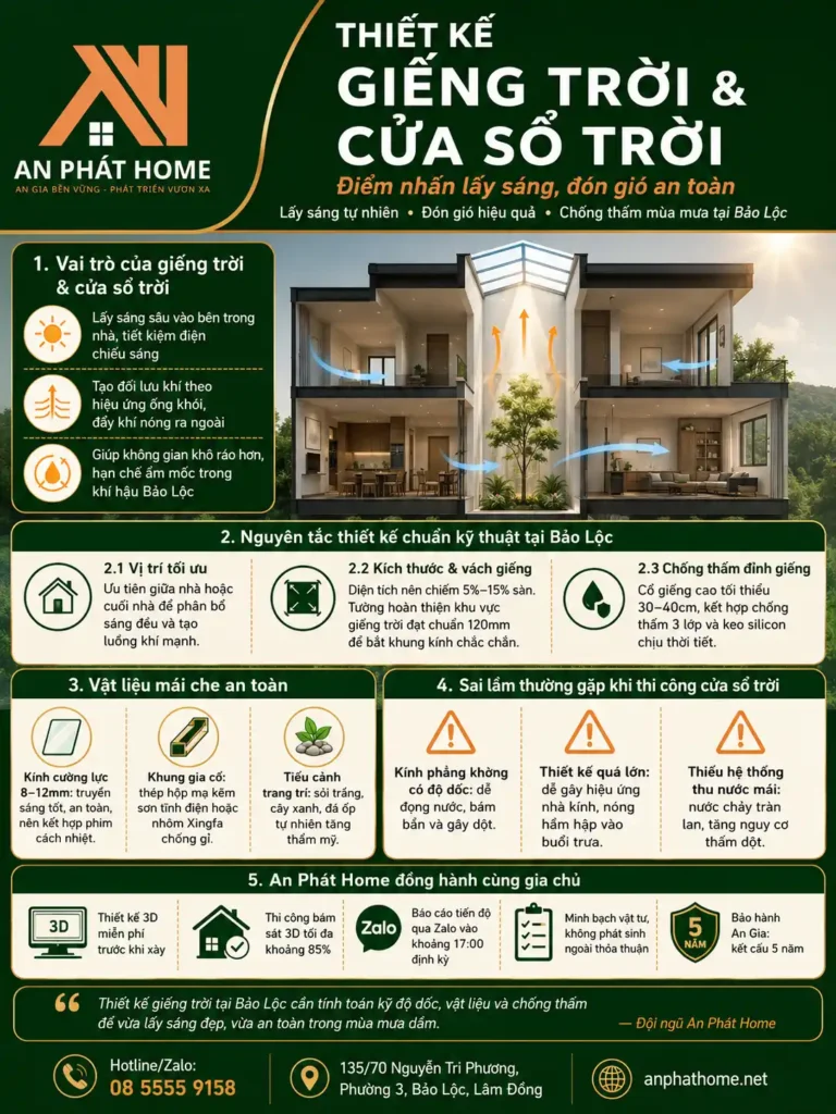 Sơ lược về cách dùng giếng trời và của sổ trời