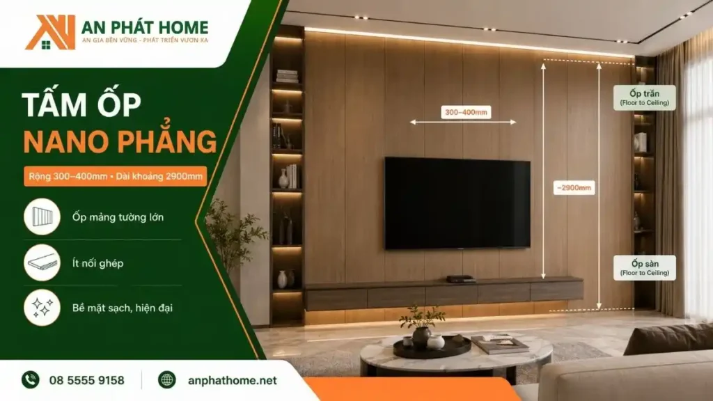 Tấm ốp Nano phẳng một loại vật liệu đang rất phổ biến