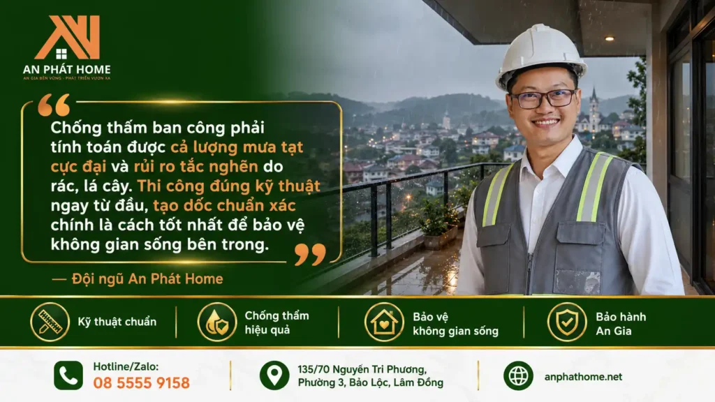 Thi công đúng kỹ thuật luôn là các tốt nhất để hạn chế chống thấm