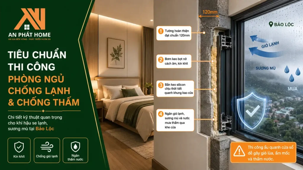 Tiêu chuẩn cần có khi thi công để thông gió phòng ngủ được tốt