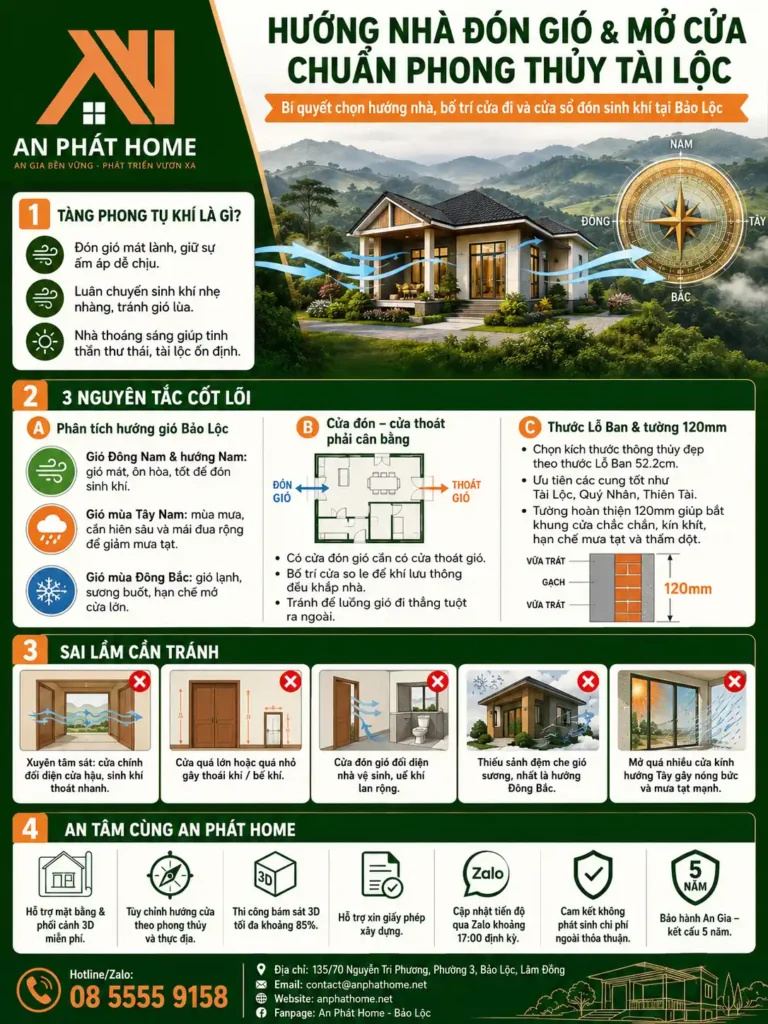 Tổng quan kiến thức về chọn hướng nhà đón gió và mở cửa chuẩn phong thủy